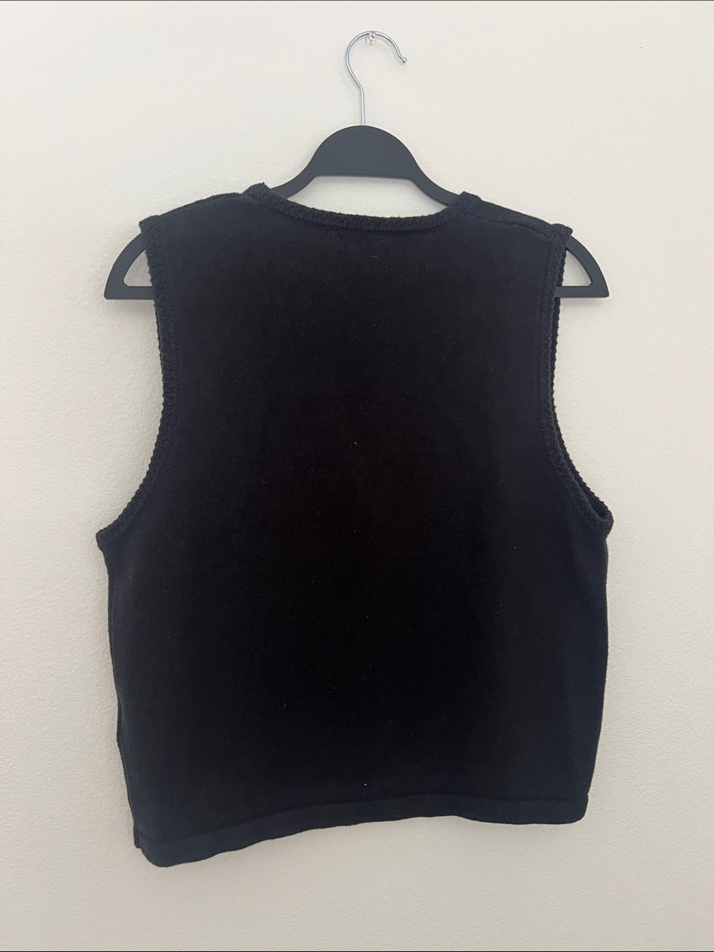J. Crew Black Knit Vest with Gold Buttons - Picture 3 of 3